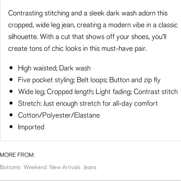 Express High Waisted Cropped Wide Leg Jean - Picture 2 of 6